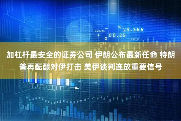 加杠杆最安全的证券公司 伊朗公布最新任命 特朗普再酝酿对伊打击 美伊谈判连放重要信号